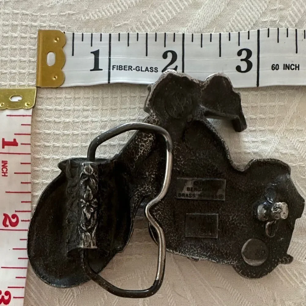 Bergamot Brass Works Motorcycle Original Vintage Belt Buckles